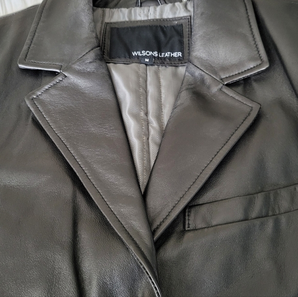 Wilsons Leather Button Down Trench - Picture 3 of 11